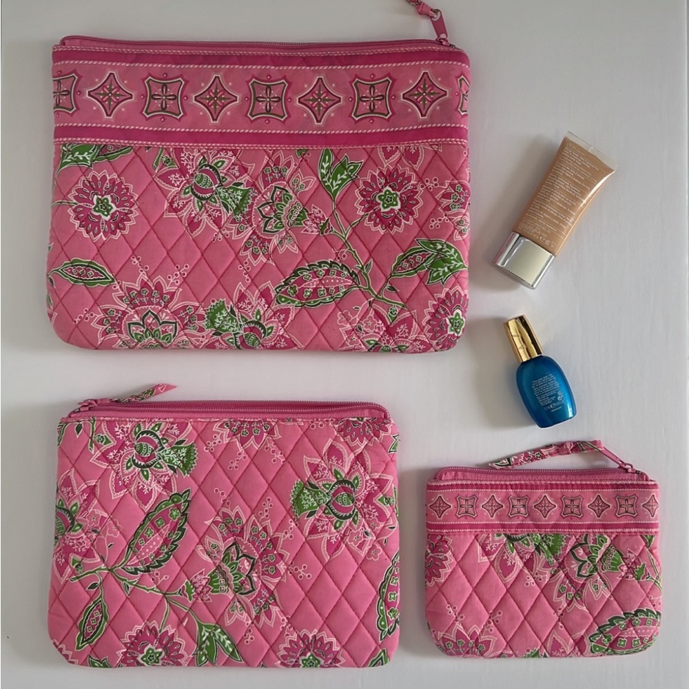Tanya Lee Quilted Cosmetics/ Everyday Bags, Set of 3, New without tag